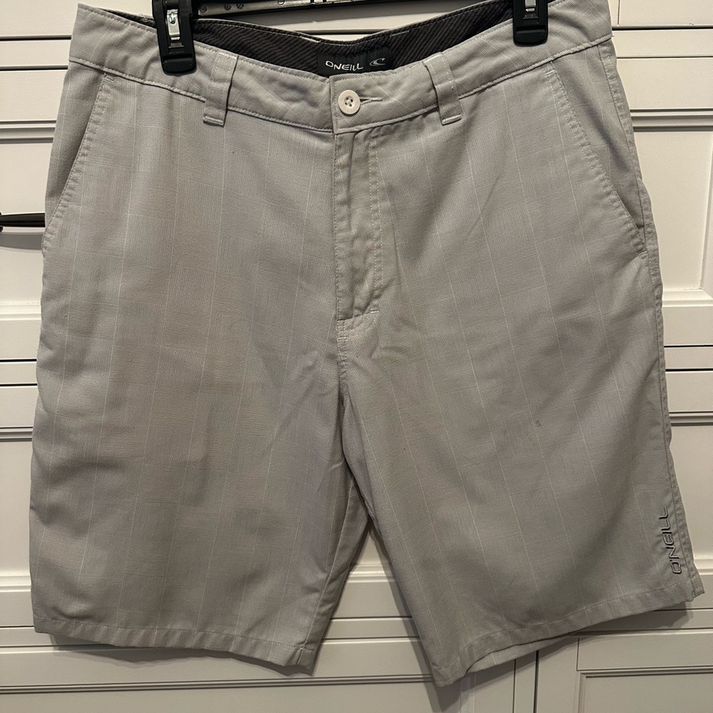 O'Neill Men's Light Gray Flat Front Shorts